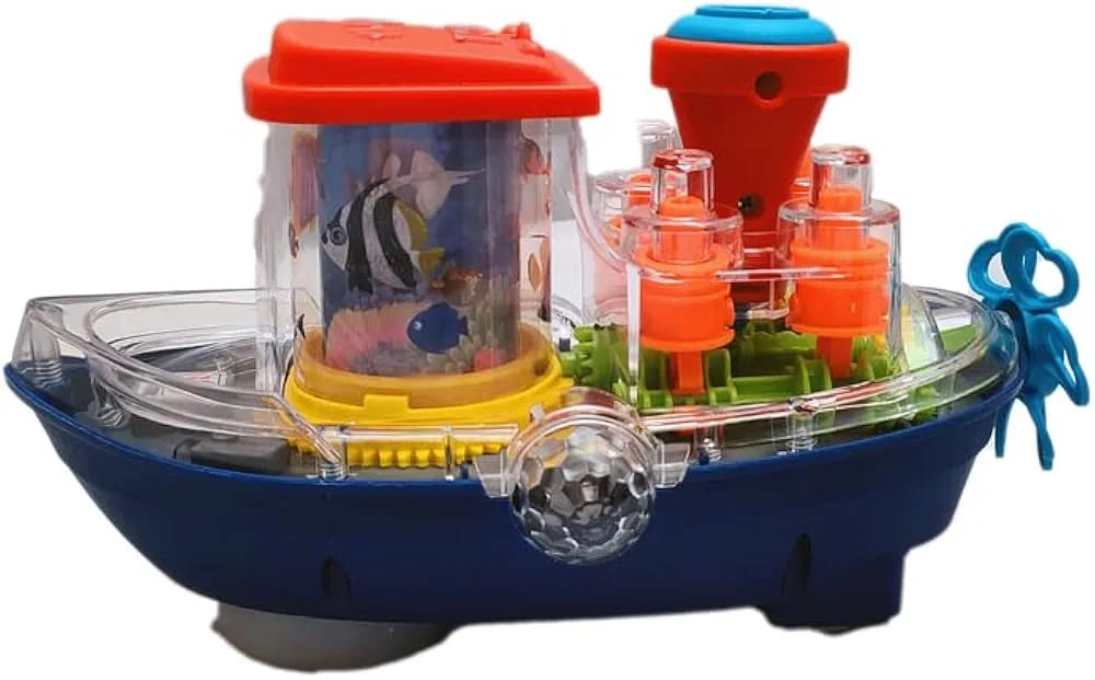 5d7ff971e2601b44106343ed704f51f1 Gear Ship Bump and Go Toy for Kids with 3D Lights, Music & Automatic Action Play - Image 3