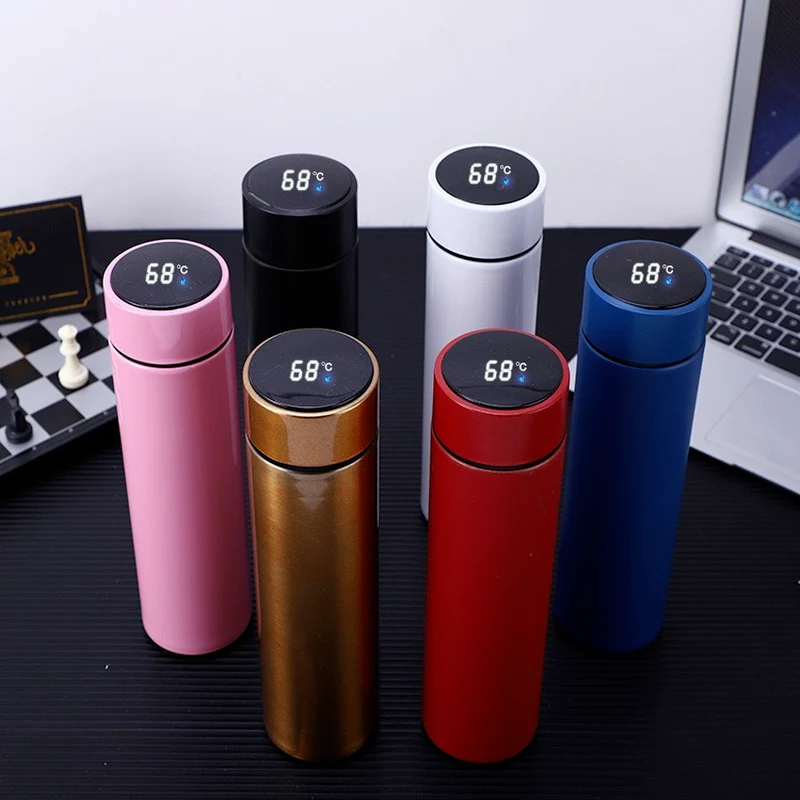 5e56c32a6862982e48e02358a8ae1423 Temperature Display Vacuum Insulated Water Bottle Thermo Flask Made of Premium Stainless Steel Coffee Cup (Random Color) - Image 3