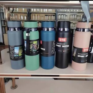 316 Medical Grade Stainless Steel Double Walled Vacuum Insulated Leak Proof Sport Water Bottle with Durable Nylon Carryi