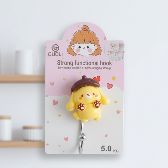 5fcee84a7628326921487f9865bfd5e5 Sanrio Wall Hook – Cute & Durable Cartoon Wall Hanger for Keys, Bags, Towels & Accessories | Strong Adhesive, Space-Savi - Image 4