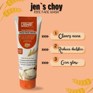Jens Choy Organic Rice Deep Hydration Foaming Face Wash Providing Gentle Cleansing With Nourishing Moisture And Smooth F