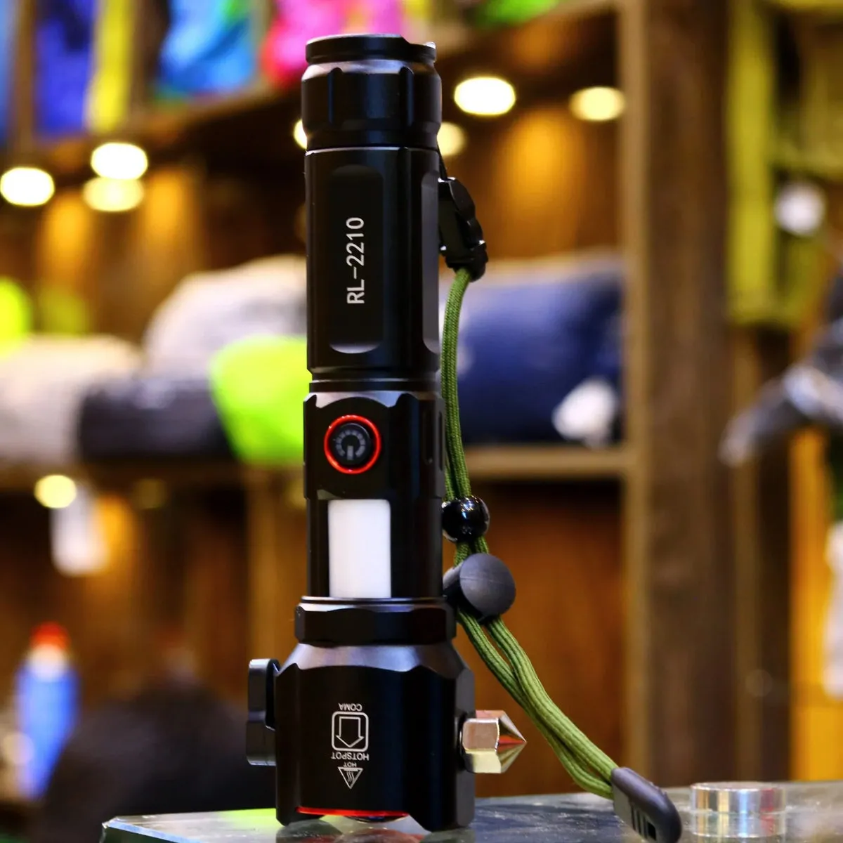 614b213aac0af24d52d465f8b1cda156.jpg_2200x2200q80.jpg_ Rl-2210 Multifunctional Rechargeable LED Emergency Flashlight with Side Work Light & USB Charging – Ultra-Bright, Po - Image 2