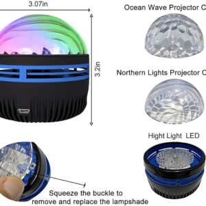 LED Starry Galaxy Projector Night Light Rotating Star Moon Lamp Bedroom Aurora Projector Light Atmosphere Decor Lamps Gi