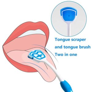 Tongue Cleaner Brush with Soft Silicone Bristles – Oral Hygiene Tool for Fresh Breath & Bacteria Removal - Tongue Cl