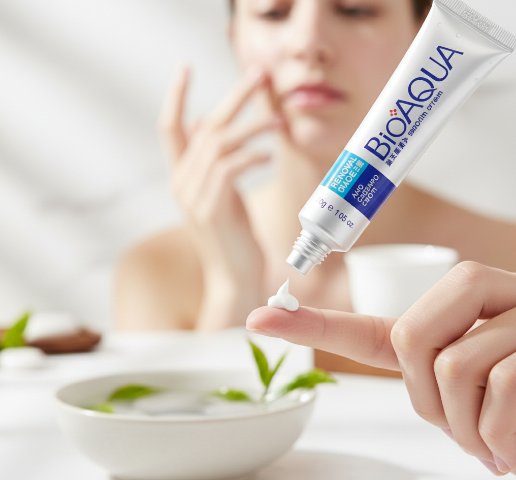 61deb5e9581659250dbb0e9dea4468a0 BIOAQUA Pure Skin Acne Removal & Anti-Wrinkle Cream – Fast Action Formula for Pimples, Scars, Fine Lines & Smooth Clear - Image 3