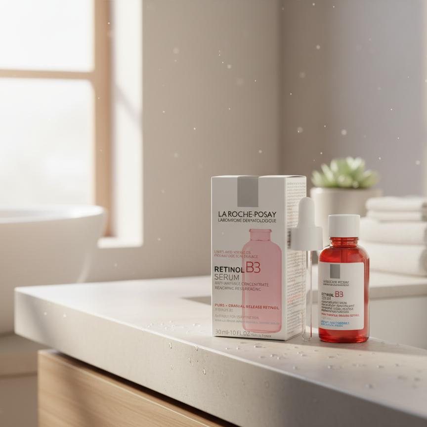 654cde5b1deb7ff27d92184a7898c8d4 La Roche-Posay Retinol B3 Serum – Anti-Aging Renewal Serum with Pure Retinol, Niacinamide & Hydration for Sensitive Skin - Image 4