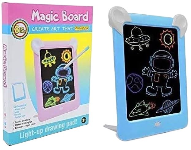 65c963c00ab1ae264f7b5cb91bcf9233 Kids Magic Glow Pad: 3D Light-Up Drawing Board for Creative Play and Learning - Image 3
