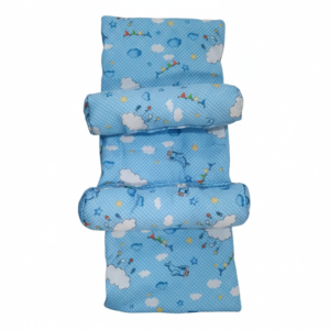 Baby Sleeping Bed Set With Pillow And Side Cushions – Soft Cotton Fabric, Comfortable And Breathable Mattress For Newbor