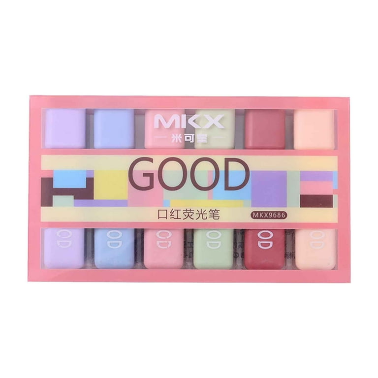 682c589c00c3f928f95d7d3138682a82 Highlighter Marker Pen Set – 6 Soft Fluorescent Colors, Quick-Dry, No Smudge, Water-Based Ink - Image 2