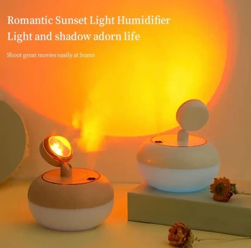 68b958575e2189a8481a42f22efc521c Sunset Night Light 2 In 1 Sunset Lamp And Air Humidifier Portable Color Changing Lamp For Bedroom Home Decor Relaxing At - Image 2