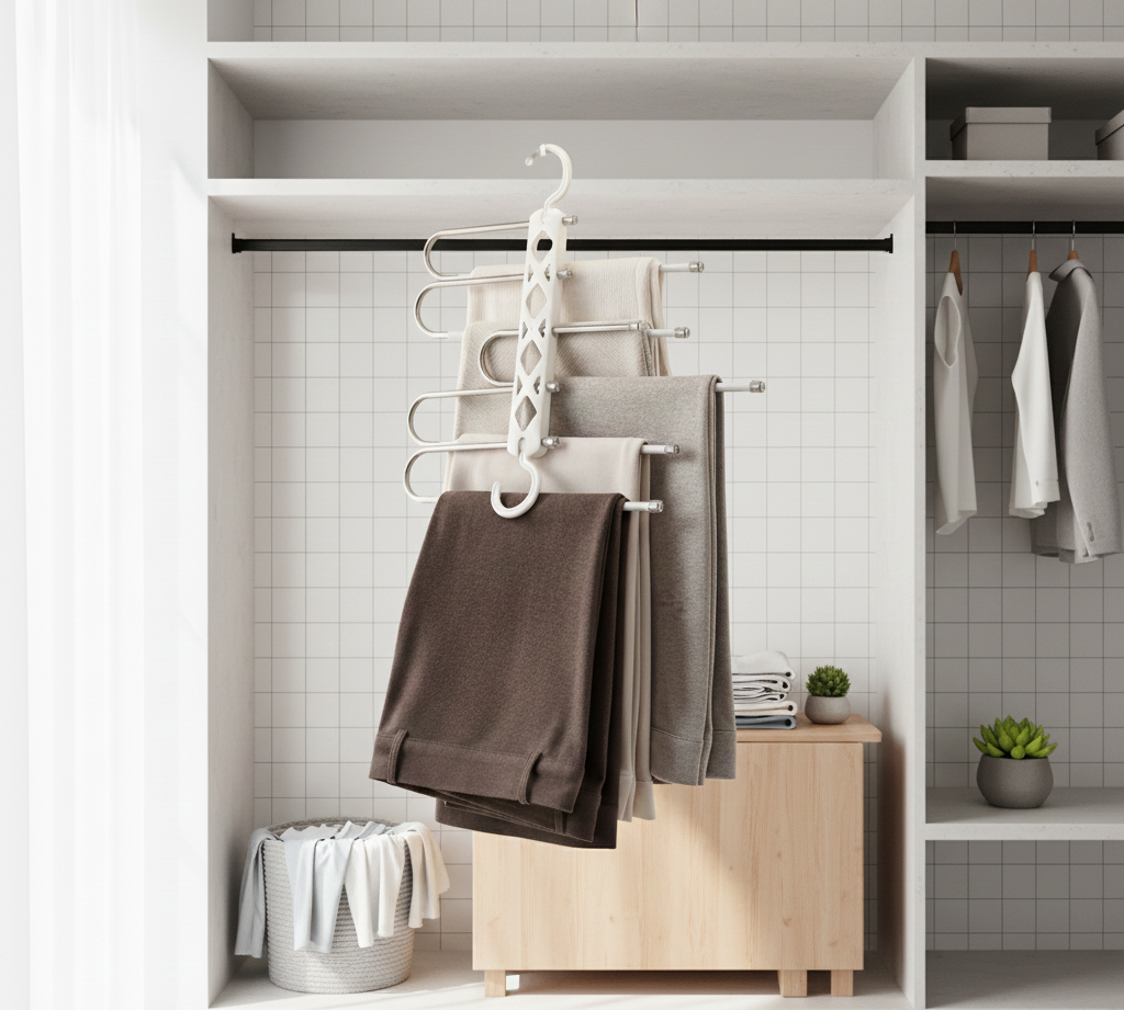 68c9857fc1f79b41dfa88d4983854d45 Multi-Tier Space-Saving Pants Hanger - Image 3