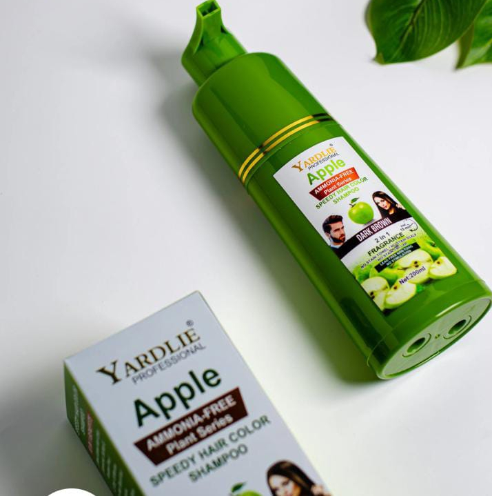 68dbf7e62d8bc6882dc44e5b68fd6899 Yardlie Apple Hair Color Shampoo – 2-in-1 Natural Black & Brown Color + Cleanse Formula 400ml – Easy Use for Shiny, Heal - Image 3