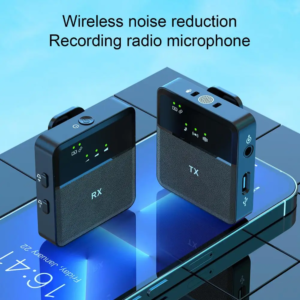 SX9 Wireless Microphone For Android, PC, Laptop, Tablet & Camera | 360° Noise Reduction HD Dual Mic | Long Battery Life