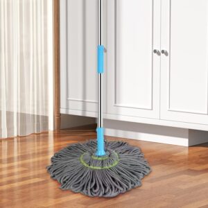 Extendable 90CM Twist Mop – 2-in-1 Rotatable Adjustable Floor Mop with Fine Fiber Fabric | 360° Self-Twisting Dehydrated