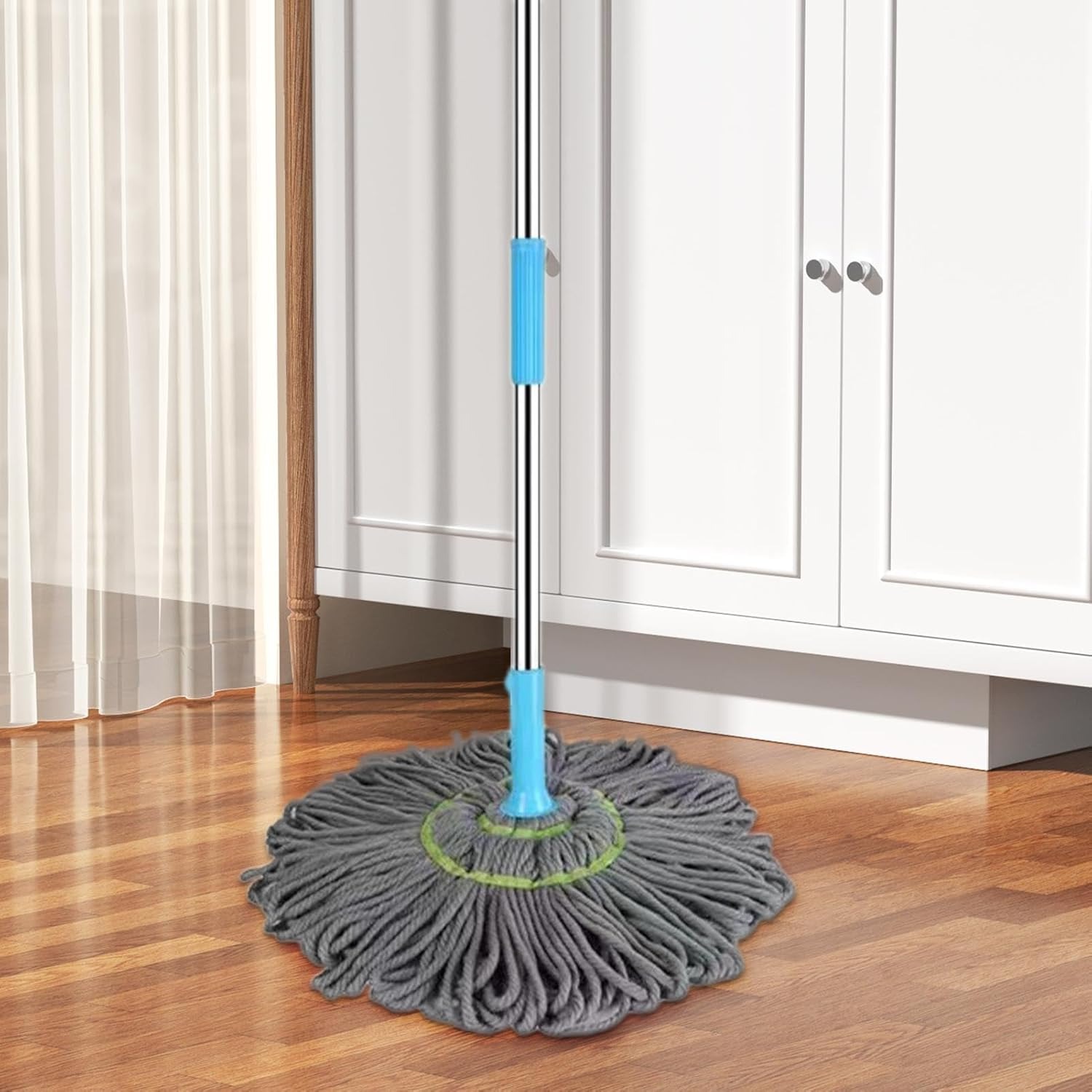 69990b1df818cc460ff53332f480401f Extendable 90CM Twist Mop – 2-in-1 Rotatable Adjustable Floor Mop with Fine Fiber Fabric | 360° Self-Twisting Dehydrated
