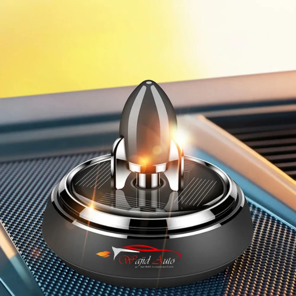 6a32e44048a2d9cc98f8d51ece481c4f Solar Powered Speech Rocket Car Air Freshener – Rotating Solar Fragrance Diffuser | Long-Lasting Aroma & Stylish Dashboa - Image 3