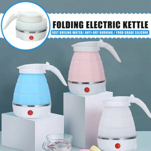 Fast Water Boiling 600 Ml Portable Kettle Travel Kettle Foods Boils Quickly Silicone Small Collapsible Foldable Electric
