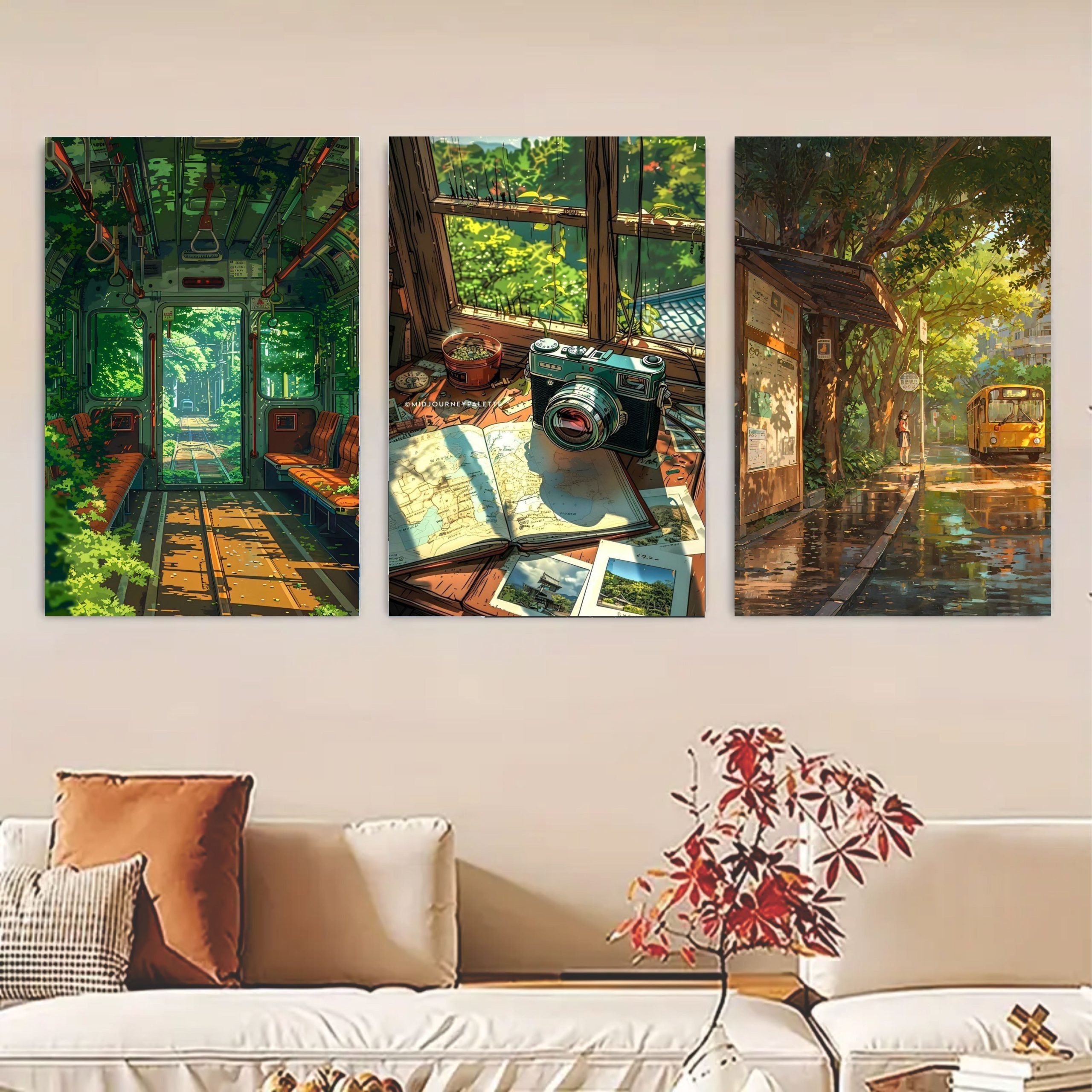 6c6038e3bbb7567017f334a8ec1cd453 Set of 3 Nature Art Wall Frames – Room Decoration, 8x11 Inches with Double Tape for Easy Mounting