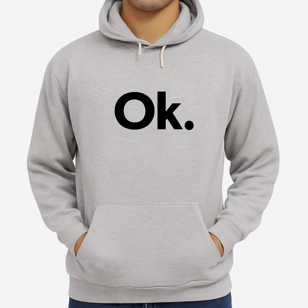 6d2dc1a39a1d4be5db9bf92b88c0318f New Summer Collection Full Grey Hoodie OK Printed For Girls And Boys