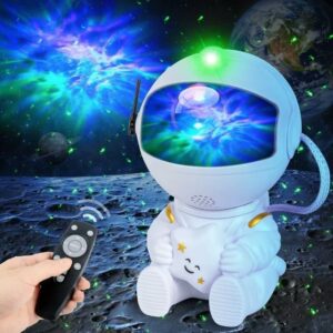 Astronaut Starry Sky Galaxy Projector Rotating Nebula Night Light with Remote Control & Timer for Kids Room & Home Decor