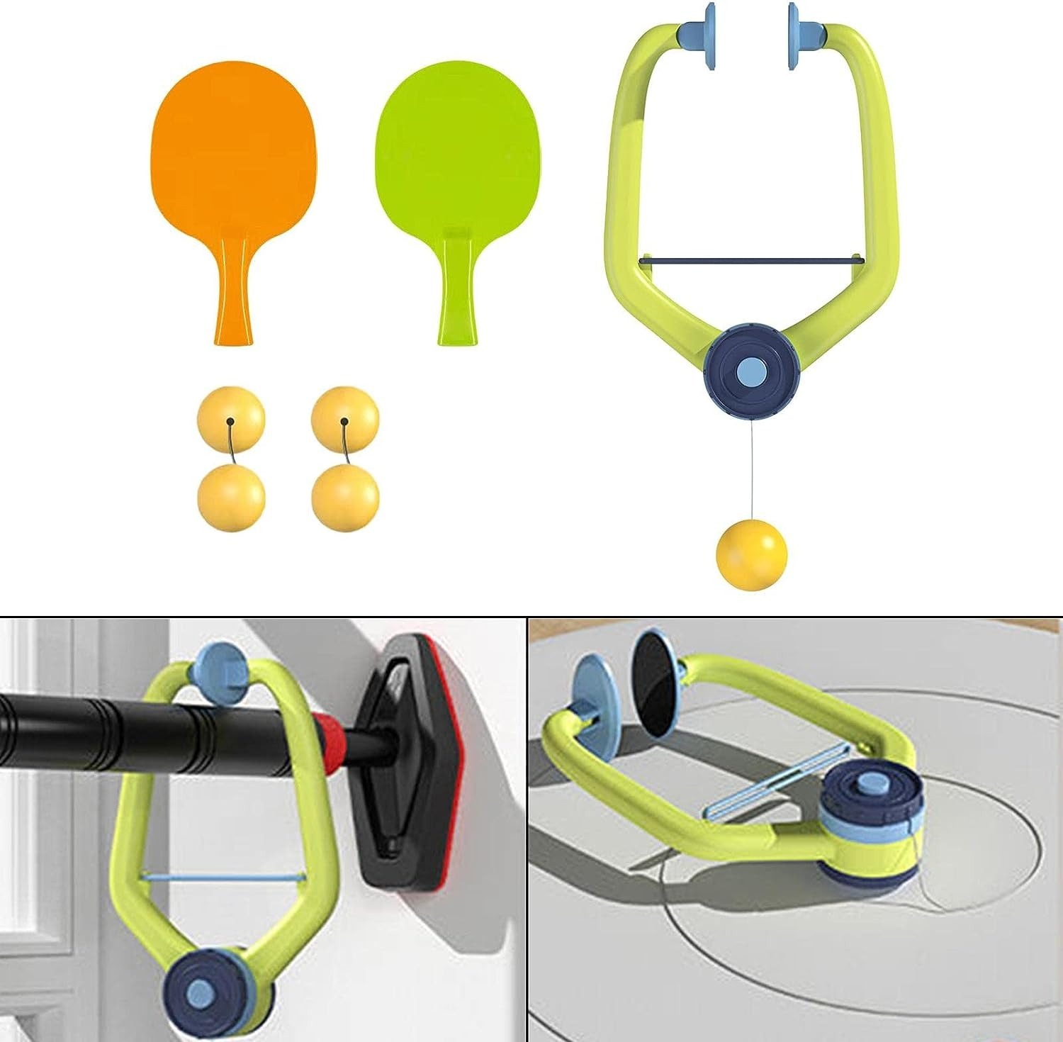 6dfe2de2a2273f4498d47fa8b00a4aa0 Children’s Indoor Hanging Table Tennis Toy | Fun Swing Ping Pong Training Set For Kids | Indoor Sports Game For Hand-Eye - Image 3