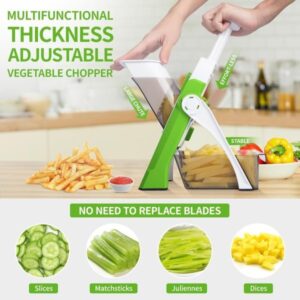 Safe And Multifunctional Mandoline Slicer Adjustable Vegetable Cutter, Precision Slicing Machine For Potatoes, Onions, C
