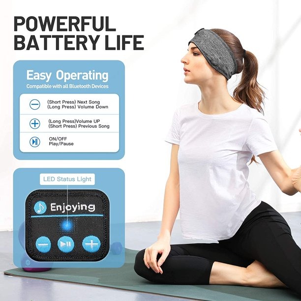 6f0ed1812d00f023f7379f27605ea0be 2-in-1 Sports & Sleep Bluetooth Headband – Wireless Music Headphones with Built-in Mic, Elastic Eye Mask for Workout, Tr - Image 4