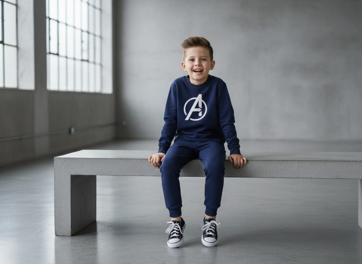6f6195895072d0249e7a44d1a1d242b5 Avenger Printed Sweatshirt & Pajama Trouser Tracksuit for Kids | Winter Warm Fleece Clothing Set Outfit for Boys & Girls - Image 3