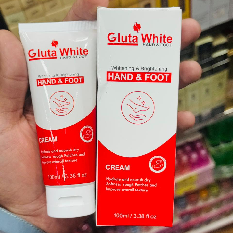 6faceda8f47a4d294dcb411e17fc0393 Gluta White Hand And Foot Whitening And Brightening Cream Providing Skin Lightening Glow Care - 100ML - Image 4