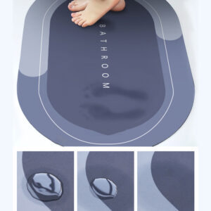 Nonslip Soft Rubber Bath Mat for Bathtub and Shower, Anti Slip Bacterial Anti Bacterial Machine Washable PVC Bath Mat fo