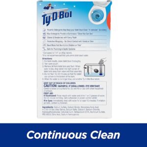 Ty-D-Bol In-Tank Blue Toilet Bowl Cleaner Tablets, Value Pack (10 Count) – Cleans, Deodorizes & Provides Continuous Blue