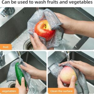 Durable Wire Dish Washing Cleaning Cloth โ Heavy-Duty Scrubbing Rugs for Kitchen Dishes, Utensils & Cookware
