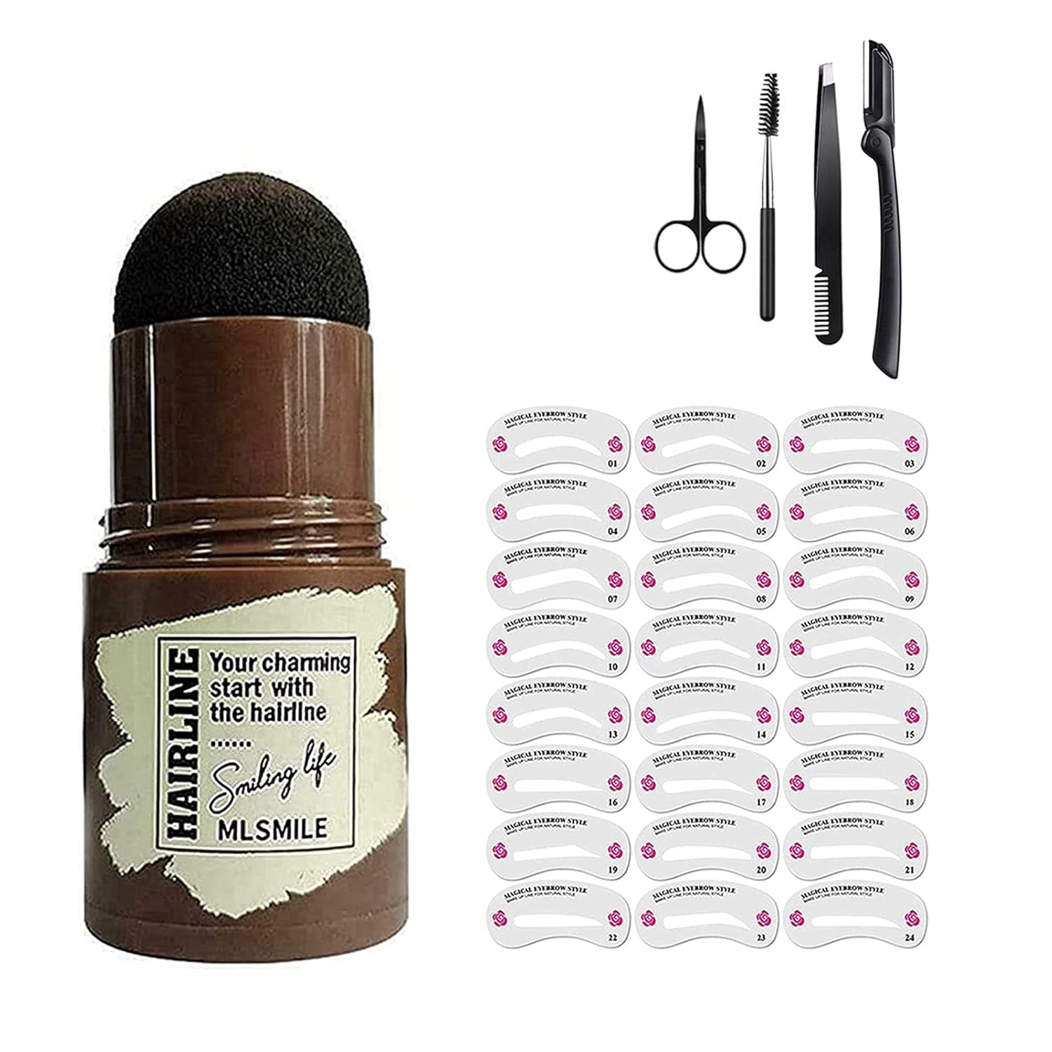 717de8320f262072ac7279ae06b2f9a6 Eyebrows Stamp Stencil Kit Hair Line Color Perfect Arch Shadow Powder Palette Eyebrow Seal Eye Brow Enhancers - Image 4