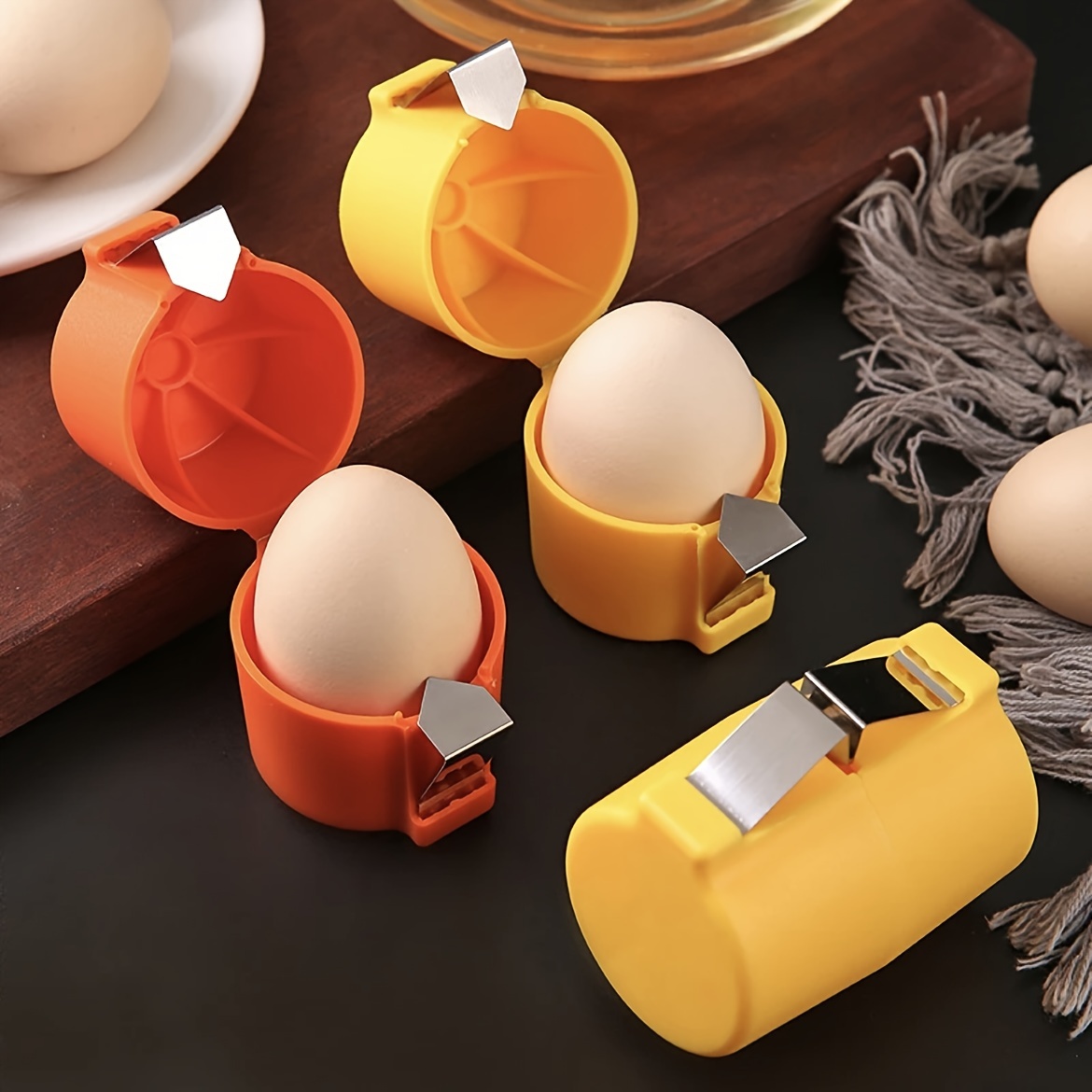 719b7d265b73d2bdb44f5b6582709055 Egg Shell Opener – Durable Design, Smooth Cutting, Comfortable Grip | Easy Egg Opening Tool for Kitchen & Daily Cooking - Image 2