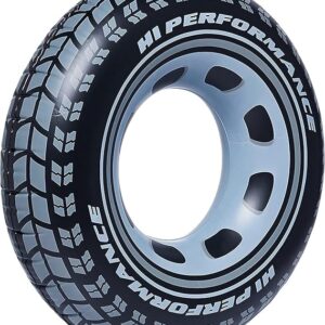 Intex Giant Tire Tube 36 Inch Swim Ring For Summer | Swimming Pool Tube for Kid's | Big Size Cool Black Wheel Tire Men S