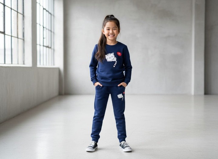71f4290409dc9b553dfdfb40672208bf Sweatshirt & Pajama Trouser Tracksuit for Kids | Winter Warm Fleece Clothing Set Outfit for Boys & Girls – Cozy & Stylis - Image 2
