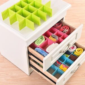 Pack of 4 Plastic Drawer Dividers – DIY Adjustable Partition Boards for Cabinets, Wardrobes & Household Storage.(Random