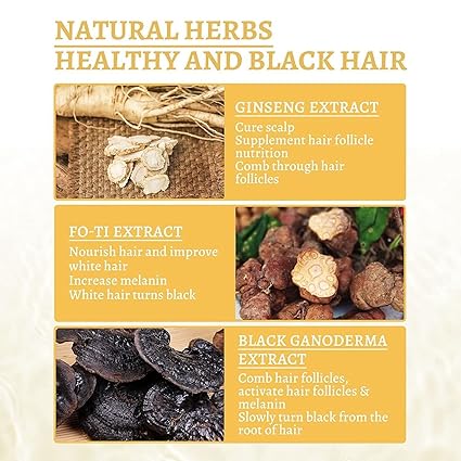 Anti-Greying Hair spray , Drakkar spray for Hair, Organic Ganoderma, Inverted Essence for Grey Hair, Darkens Your Hair N