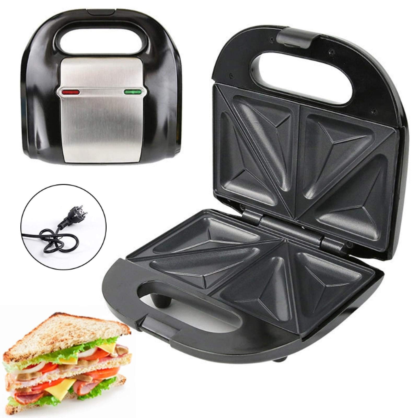71ks9ziopeL Philips Portable Sandwich Maker for Home & Office – 2-Slice Non-Stick with Heat Indicator - Image 2