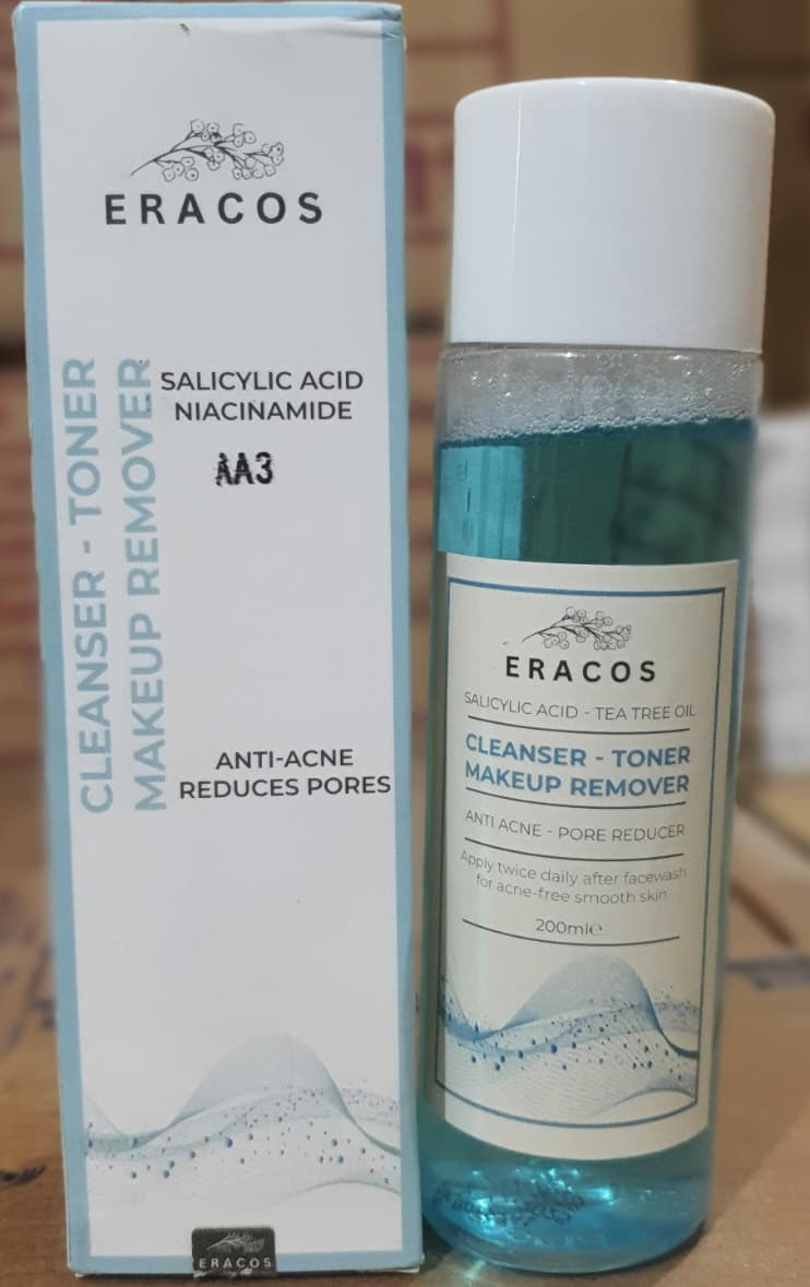72f28a488d8fc8455cac34e850fe0cc2 Eracos AA3 Cleanser Toner Makeup Remover Gentle Formula Clears Impurities Removes Makeup Refreshes Skin Provides Smooth - Image 4