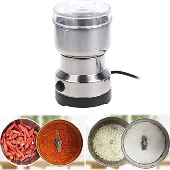 73961b4adf955142a0e755a6552145e7 Mini Electric Grinder Machine 300W Stainless Steel – Coffee, Spice & Masala Blender (220V)