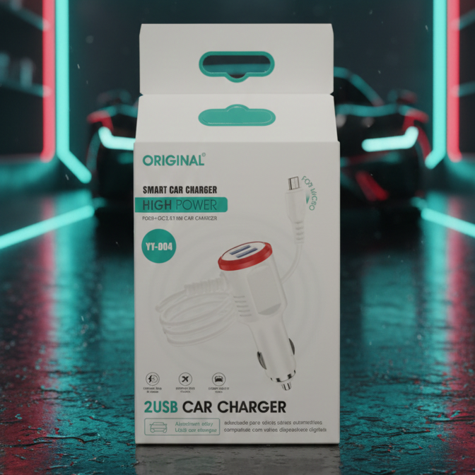 73c67f5480d207387d3b75e7c74b7982 YY 004 2USB Smart Car Charger Providing Fast Charging Dual Port Reliable Performance Durable Quality (Random Color) - Image 2