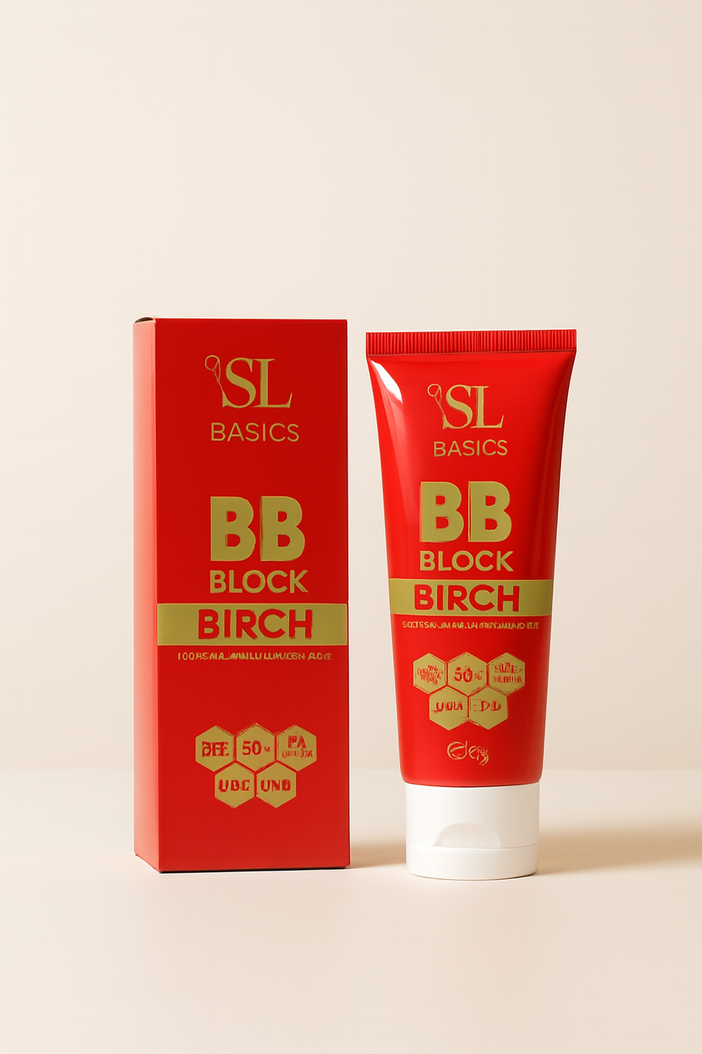 73eebb9b035109769d5f25018f364d8f SL Basics BB Block SPF 50+ Tinted Sunscreen – Hydrating & Protective BB Cream with Vitamin E & Lotus Extract (50 ml) - Image 3