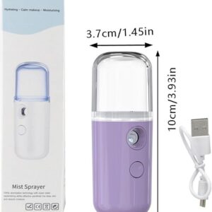 Portable Nano Facial Mist Sprayer – Hydrating Ionic Facial Steamer for Instant Skin Moisture, Glow & Refreshing Mist | U