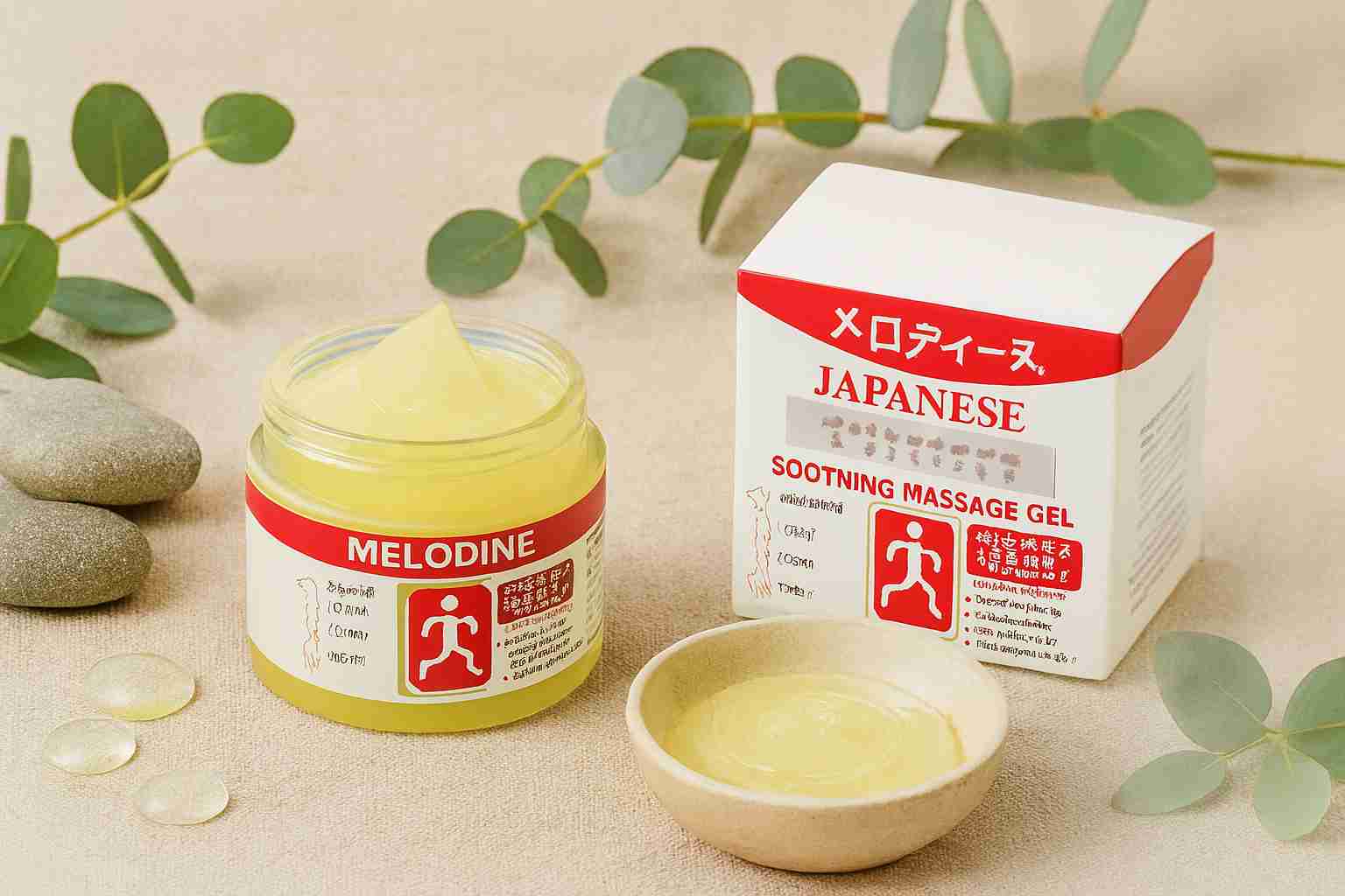 7474a9462ada545cd55190dfd25d2b55 MELODINE Japanese Soothing Massage Gel – Muscle & Joint Pain Relief Cream For Shoulder, Neck, Back & Knee – Fast-Absorbi