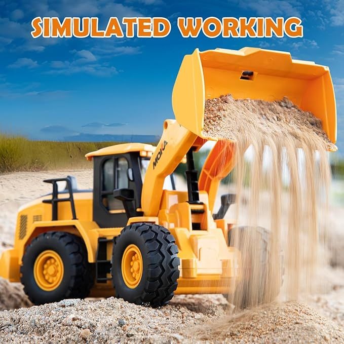7611d5929dfcc313bf65300f47f53066 The Perseids Remote Control Bulldozer – 1/16 Scale 11 Channel Heavy RC Construction Toy with Lights & Sound, Yellow