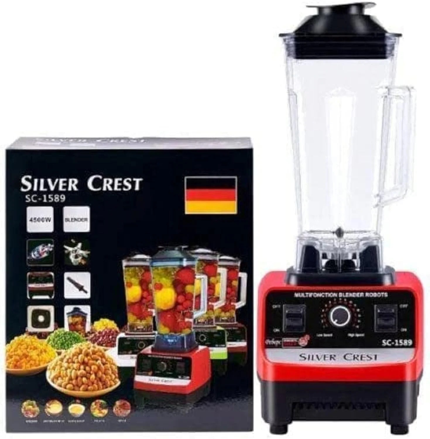76c64ebfa0618a93d8401c4b25499517 2‑in‑1 German Technology SC‑1589 Juicer, Blender & Dry Mill Jar - Image 2
