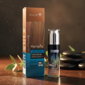 Keratin Hair Serum 80ml – Deep Moisturizing, Frizz-Control & Smooth Finish | Shine-Boosting Leave-In Serum for Dry, Dama