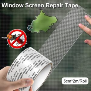 Mesh Roll Tape Window Screen Repair Patch – Strong Self-Adhesive Fiberglass Mesh, Easy DIY Screen Repair Tape For Window
