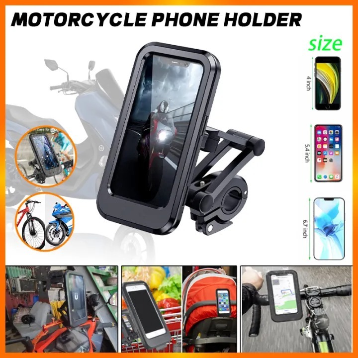 7a33d811d305f5de6b124c2744bf577d Bike Handlebar Waterproof Case Phone Holder – Full Touch Screen, Secure Mount for Cycling & Travel - Image 4